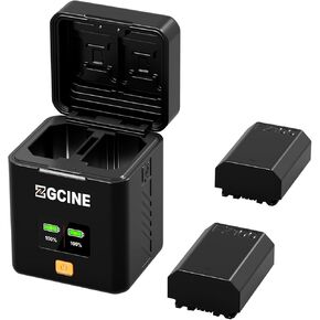 ZGCINE PS-FZ100 Charging Case USBC PD Fast Dual Charger for Sony NP-FZ100 Camera Battery