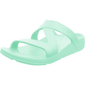 NUUSOL Women's Hailey Slide, Non-Slip Hiking/Plantar Fasciitis Footwear, Soft Cushion, Lightweight & Comfortable, Arch Support & Textured Footbed, Aurora Wave, Women 7