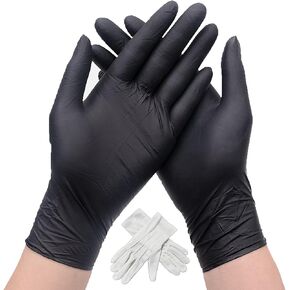 Darkroom Rinse Gloves Professional Series Nitrile Gloves, Chemical Resistant, Powder Free, Latex Free, Non-Toxic, Safe, Black 50 Plus 1 Pair Lint Free Darkroom Gloves.