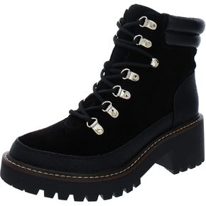 Giani Bernini Womens Maddyson Lug Sole Leather Booties Black 9 Medium (B,M)