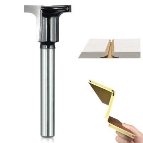 AGLOO 1/4 Shank Router Bit T-Slot Cutter – Alloy Woodworking Router Bit for Curved Edge Tongue and Groove - Slotting Tool for Wood Veneer