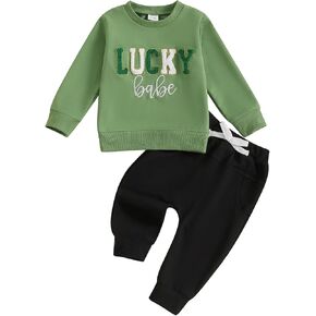 MAYUMMPY Toddler Boy Girl Clothes Long Sleeve Sweatshirt Pants Set Fall Winter Outfit Newborn Baby Boy Sweatsuit