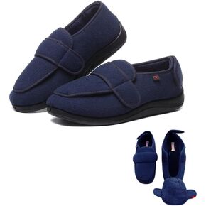 Diabetic Men Women Shoes Extra Wide Width Warm with Adjustable Velcro Straps for Arthritis Edema Plantar Fasciitis Swollen Feet