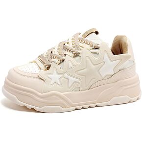 Unisex Stars Casual Walking Shoes Women's Fashion Cute Platform Chunky Sneakers Trendy Comfortable Men's Tennis