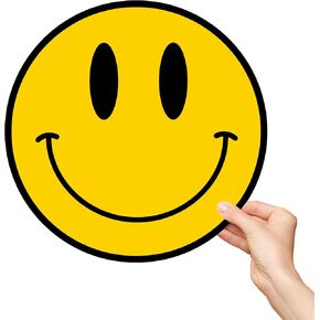 12 "الوجه المبتسم الجداريات الجدارية ملصق ملصق ملصق فينيل ابتسامة الجدار شارات القشرة القابلة للإزالة وملصقات جدار العص