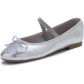 FEVERSOLE Women's Soft Cushion Padded Comfort Round Toe Mary Jane Elastic Fashion Ballet Flats Walking Shoes