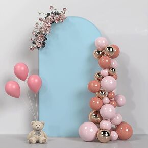 Wedding Arch Cover, Arch Backdrop Stand Cover, Double-Sided Arch Frame Cover, Wedding Round Top Arch Stand Covers for Wedding, Birthday Party, Photography, Baby Shower, Ceremony Banquet Decor