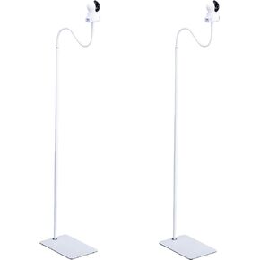 2Pack White Floor Holder Stand Mount for Security Cameras, 3.2lbs Base,Height Adjustable 31.5-68",Compatible with Baby Camera Monitor/Security Cameras/Pet Cameras