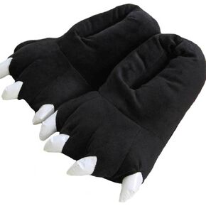 Unisex Funny Animal Costume Paw Claw Shoes, Soft Plush Home Slippers