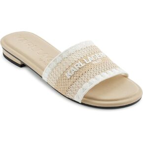 KARL LAGERFELD Women's Cushioned Insole Everyday Cairra-Flat Slide Heeled Sandal