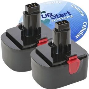 2-Pack Lincoln 14.4V Battery Replacement - Compatible with Lincoln PowerLuber Grease Guns Models # 1401, 1442, 1444, LNI-1401, LNI-1442, LNI-1444 (2100mAh, NICD)