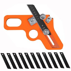 Edge Banding Trimmer, Veneer Edge Cutter Tool with 10Pcs Blade Woodworking Hand Trimming Tool for Wood Edge Banding