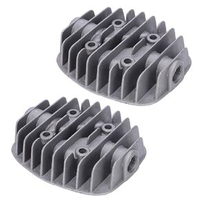 Central Pneumatic Compressor Parts Air Compressor Rebuild Kit Air Compressor Head,2Pcs Air Compressor Cylinder Head 2.5P / 3P / 5P / 6P Double ‑ Cylinder Cover Accessories