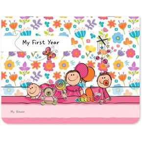 "My First Year" Baby Calendar with Stickers – Track and Cherish Every Milestone! (Baby Girl)
