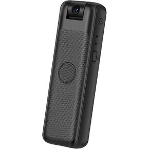 Mini Body Camera, 1080P Clip Audio Video Recorder, Wearable Video Camera Sports Camera with 180° Rotatable Lens, Infrared Night Vision, for Outdoor Sports