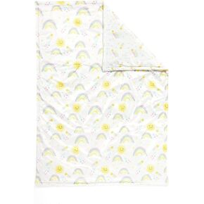 Lush Decor Sunshine Rainbow Reversible Soft & Plush Oversized Soft Blanket, 50" x 36", Yellow
