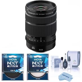 Fujifilm GF 20-35mm f/4.0 R WR Lens, Bundle with Hoya 82mm UV and CPL Filters