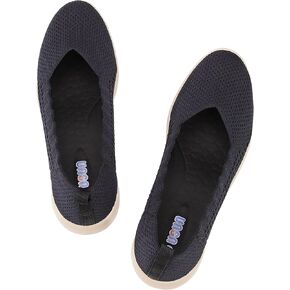 Bealin Womens Flats Round Toe Ballet Shoes Slip on Walking Shoes Comfort Dress Loafer Shoes Knit Low Wedge