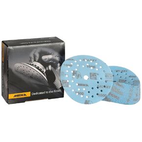 Mirka Galaxy Multifit Sandpaper 5 inch (125mm) - Grit 320, 50 Discs/Pack - Premium Abrasive for Epoxy Resin, Wood, Metal - Non-Clogging, Self-Sharpening Technology - Ideal for Power Sanders