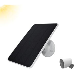 Solar Panel Compatible with SimpliSafe Outdoor Security Camera, Waterproof 4W 5V Solar Panel with 10ft Micro USB Charging Cable Adjustable Wall Bracket Power Outdoor Camera(Not Included Camera)