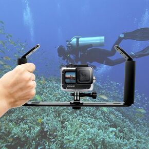 Diving Rig Underwater Camera Housing Tray Handheld Grip Video Light Stabilizer Scuba Gimbal for Gopro Hero, Work for Hero 11/10/9/8/7/6 Action Camera,Ns050