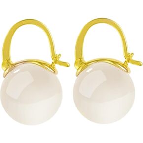 Double Sided Pearl Earrings Double Balls Stud Earrings 2 Pearl Fashionable Elegant Earrings for Women