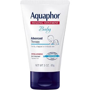Aquaphor Baby Healing Ointment - Advanced Therapy for Chapped Cheeks and Diaper Rash, 4 Tube Pack