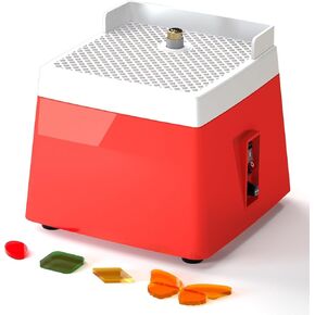 65W Stained Glass Grinder Machine, 110V Portable Mini Electric Glass Sander, Glass Art Grinding Machine with Grinder Bit for Glass Ceramic Processing Art Decoration (Red), SGM074