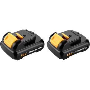 DCB120 2Pack 4.0Ah Replacement for DeWalt 12v Max Battery DCB121 DCB123 DCB122 DCB124 DCB125 DCB127 Compatible with 12V DeWalt Battery