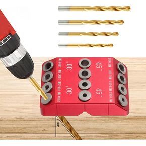 30°/45°/90° Punching Locator Multi-angle Oblique Hole Vertical Drill Drilling Guide Fixture Woodworking Oblique Hole Straight Hole Stair Punch
