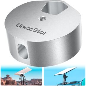 Starlink Mini Tripod Adapter - Aluminum Alloy Tripod Mount Adapter for Starlink Mini 1/4"~20 and 3/8"~16 Threaded Compatible with linkoostar Starlink Mini Pipe Mount