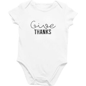 Printique Organic GOTS certified baby onesie unisex bodysuit 0-18 months - Gratitude - Thanksgiving