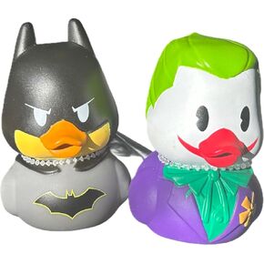 Just Play 3" Rubber Bath Ducks, Batman and Joker, 2 Pack