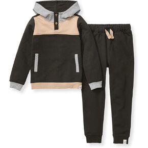 Burt's Bees Baby Baby Boys' Shirt and Pant Set, Top & Bottom Outfit Bundle, 100% Organic Cotton