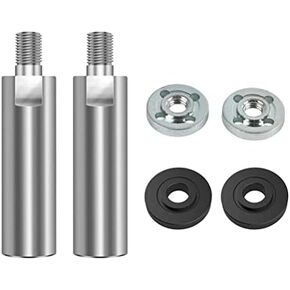 Zerodis Angle Grinder Extension Connecting Rod, Stainless Steel Angle Grinder Extension Shaft Multipurpose Thread Rotary Polisher Extension Shaft with Flange Lock Nut (B)