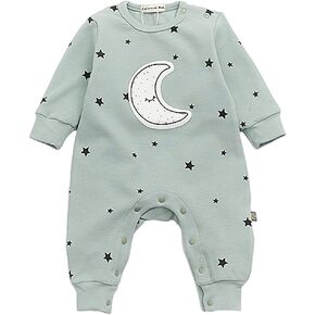 famuka 0-12 Months Unisex Infant Bodysuit Baby Boy Girl Cotton Romper Long Sleeve Onesie