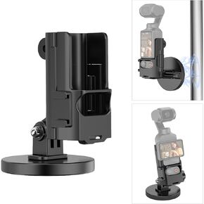 Magnetic Mount Stand for DJI OSMO Pocket 3 Creator Combo Accessories, Angle Adjustable Pocket 3 Base Protective Frame Expansion Adapter Multifuctional Action Camera Bracket
