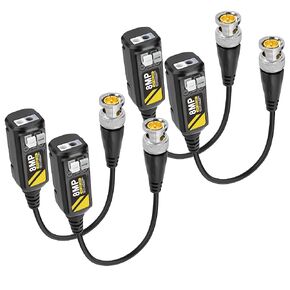 MEIRIYFA 8MP Passive HD BNC Video Balun Connectors Passive AHD/TVI/CVI/CVBS Transceiver Transmitter for 720P/960P/1080P/3MP/4MP/5MP/8MP CCTV Security Cameras - 2 Pairs