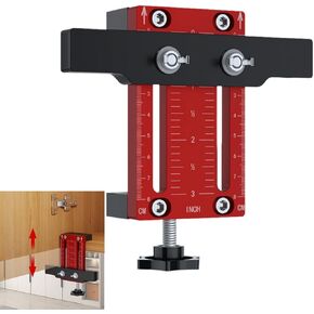 Cabinet Door Installation Positioner Cabinet Door Quick Installation Auxiliary Tool Adjustable Length Aluminum Alloy Cabinet Hardware Clamp Multi-function Hardware Clamp Woodworking Tool
