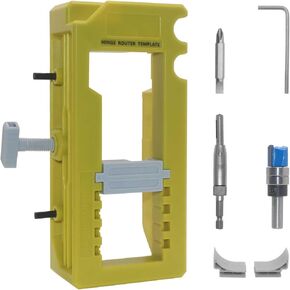 Door Hinge Routing Jig Door Hinge Mortiser Kit Installation Template for Length 3" to 5" Radius 1/4" Or 5/8" Thickness Types Door Hinge ﻿