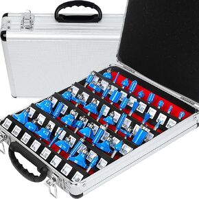 TAIWAIN 1/4 Inch Shank Router Bit Set 41 PCS Door&Drawer Front Edging Bits, Woodworking Milling Cutter Door Tongue Groove Rail Stile Cabinet Shelf Cutter Wood Miter Carbide CNC(FH-06)