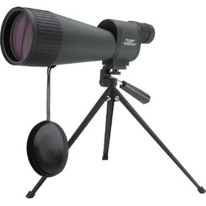 Barska Benchmark Waterproof Straight Spotting Scope with High Zoom Power, Objective Focus, Carrying Case & Tripod for Hunting Birding Target Shooting