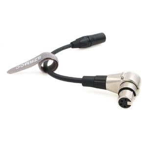 SZRMCC Right Angle XLR 4 Pin Female to XLR 4 Pin Male Original Power Extension Cable for Sony F55/ SXS DSLR ARRI Alexa Camera Practilite 602 TVlogic Monitor