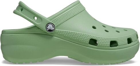 Crocs Women's Classic Platform Clog, Fair Green, 8 UK in Saudi Arabia