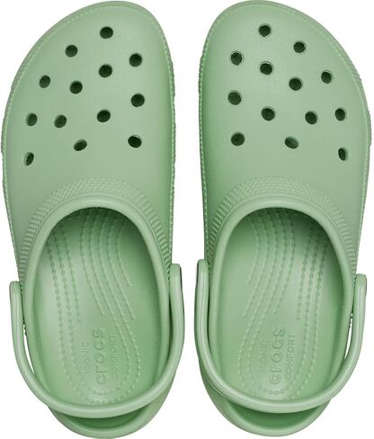 Crocs Women's Classic Platform Clog, Fair Green, 8 UK in Saudi Arabia