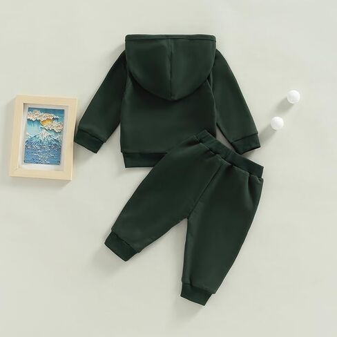 Baby Boy Sweatsuit Outfits Solid Color Hoodie Sweatshirt Sweatpants Toddler Infant Spring Fall Clothes Set in Saudi Arabia