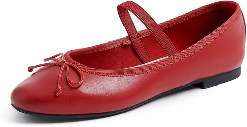FEVERSOLE Women's Soft Cushion Padded Comfort Round Toe Mary Jane Elastic Fashion Ballet Flats Walking Shoes in Kuwait