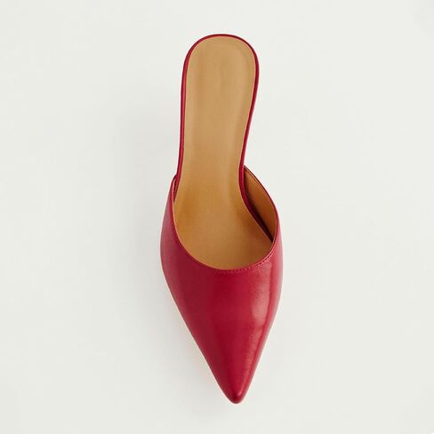 Slippers for Women Women Kitten Heels Mules Closed Pointed Toe Slip on Backless Stiletto Slingback Heels Dress Pumps Shoes in Kuwait