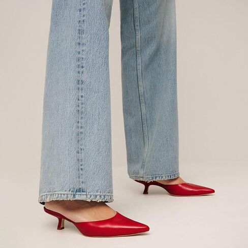 Slippers for Women Women Kitten Heels Mules Closed Pointed Toe Slip on Backless Stiletto Slingback Heels Dress Pumps Shoes in Kuwait