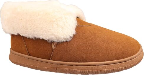 Lamo Women's Mabel Bootie Slippers for Women - Premium Suede Upper, Luxurious Faux Fur Lining, Ortholite Foam Footbed with Australian Sheepskin, New Upgraded Women's Bootie in Saudi Arabia